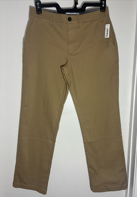 Amazon Essentials Classic-Fit Stretch Khaki Pants Mens 31 x 30 Dark tan NWT