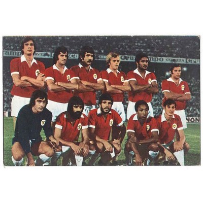 BENFICA Fußballmannschaft Gruppen Postkarte 1975 vom FKS, ungelaufen