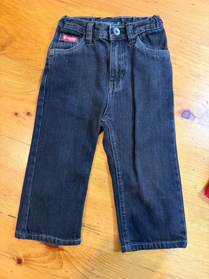 De colección Y2K Ecko Unltd 2T Conjunto de Niño Pequeño Rojo Polar y Negro Jeans Urbano Ropa de Calle Foto 2 de 4