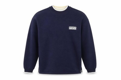 J. America Herren Pullover Pulli Größe M Blau Rundhals Langarm