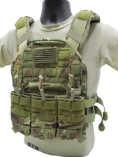 Agilite Multicam Plate Carrier Tactical MOLLE Vest Adjustable – No Plates - Army