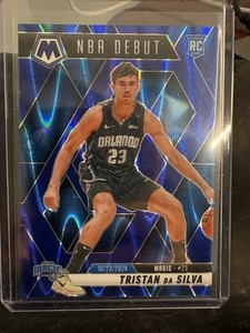 2024-25 Panini Mosaic Tristan Da Silva #266 NBA Debut Blue Seismic Prizm /149 RC