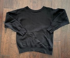 vintage 1950's BLACK cotton SWEATSHIRT size MEDIUM