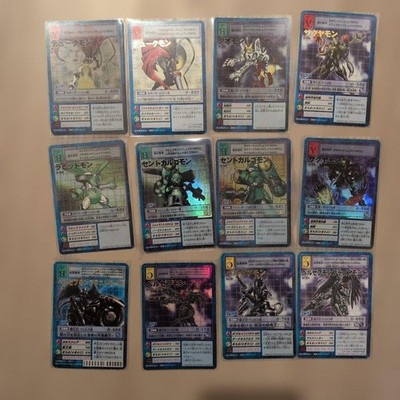 Bandai Digimon Card Game Old Back 12 Card Set Rare Authentic Trading Cards
