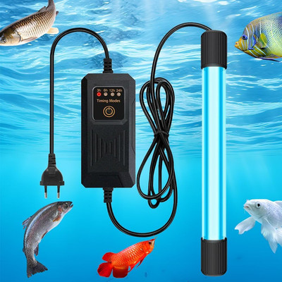 Aquarium UV Sterilisator Licht, 11W Uv Klärer Aquarium Mit Timer, Zuhause UV Ste