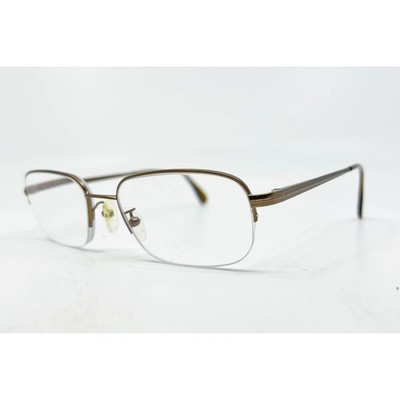 Safilo Elasta Eyeglass Frames Mens Brown Half Rim 7103 7ZB 53-19-145