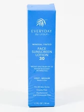 12/2025 EVERYDAY Unsun FACE Sunscreen Lotion 30 Mineral Tint LIGHT MEDIUM 1.7oz