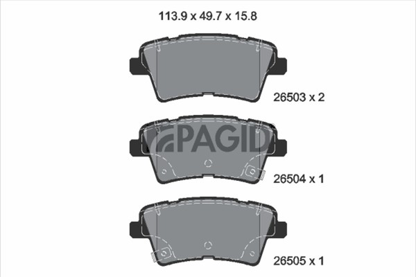 Bremsbelagsatz Scheibenbremse Pagid T2942N FüR KIA Optima Sportswagon JF Gdi-image