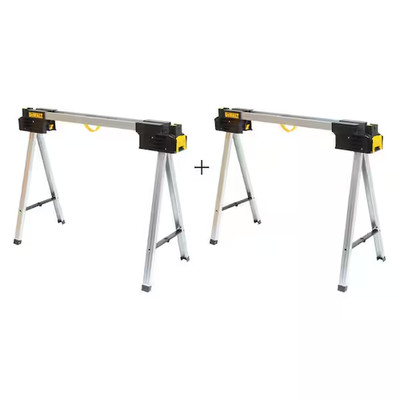 DEWALT 32 In. Metal Folding Sawhorse Workshop Equipment (2 Pack)
