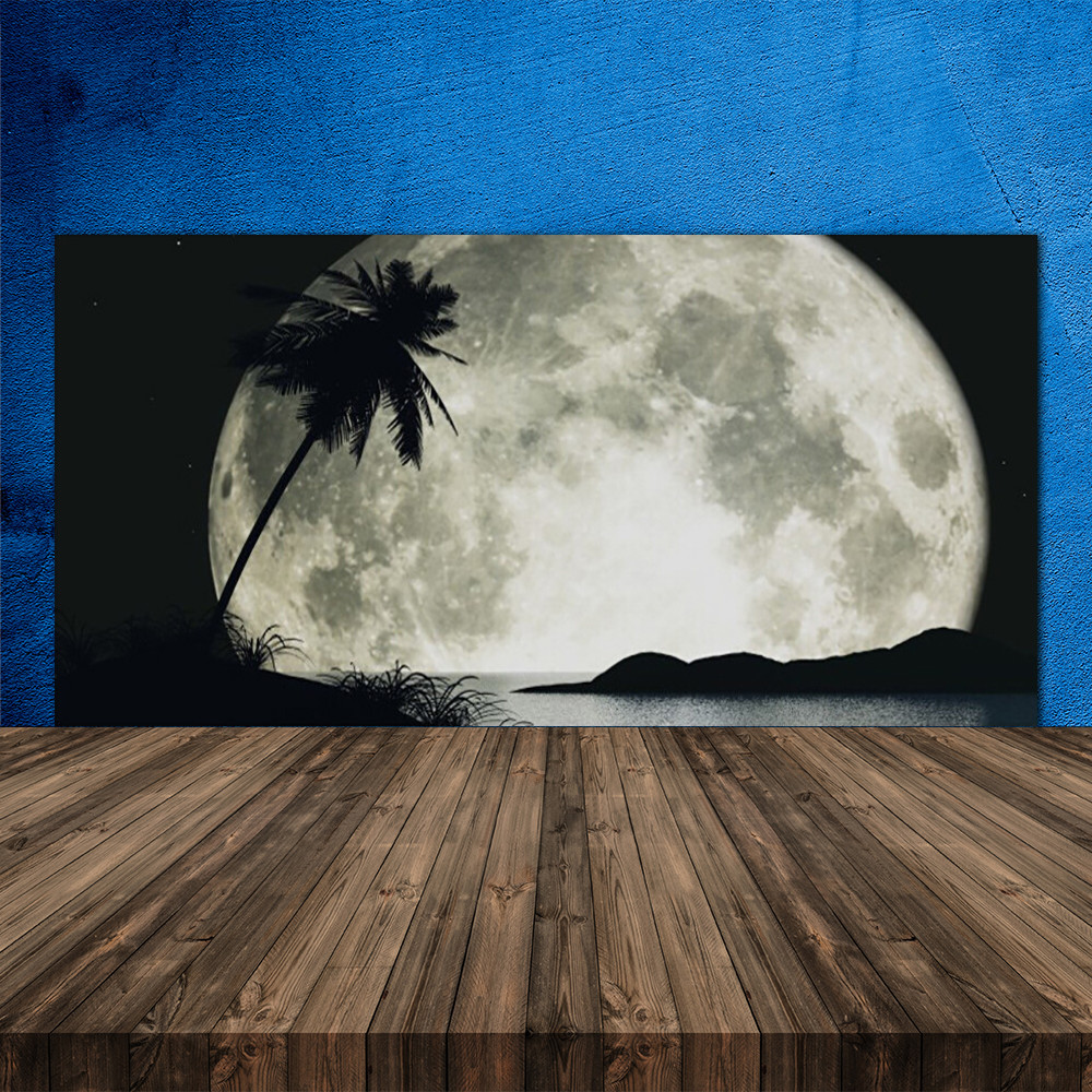 Crédence de cuisine en verre trempé 120x60 cm au design nuit panoramique