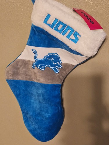 DETROIT LIONS SANTA STOCKING CHRISTMAS NFLCAR OFFICE HOME - Picture 2 of 5
