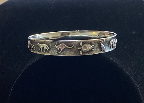 JAMES AVERY ZOO ANIMALS ENDANGERED BANGLE BRACELET STERLING MED 2-1/2” RETIRED - 第 6/18 張圖片