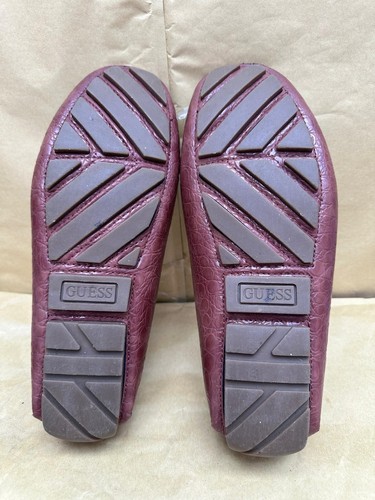 GUESS Genuine Men's Amadeo Driving Style Loafer Red Crocodile UK 7 EU 40.5 - Picture 2 of 3