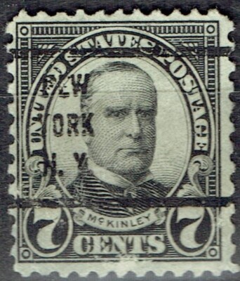 1926 7c McKINLEY w/ PRECANCEL f/NEW YORK NY(639-73) w/position