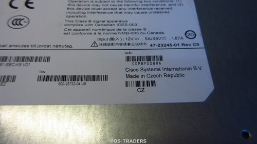 Routeur ISR à service intégré Cisco 881-SEC-K9 V01 4 ports 10/100 LAN EXCLU PSU - Photo 5/5