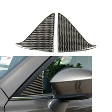 For Mazda 3 Axela 2017-20182pcs Carbon Fiber Front Door Window Decor Cover Trim