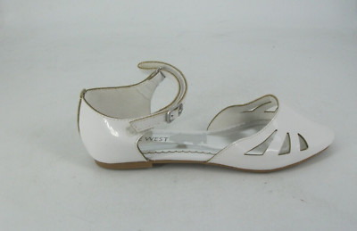 Mädchen Nine West weiß Lack Cut Out Mary Janes UK 12,5 EU 31 JS9 SS 18