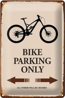Blechschild Spruch 20X30 Cm Bike Parking Only Metall Deko Schild Tin Sign