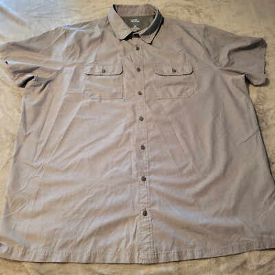 Croft & Barrow Swordfish Print Quick-Dry Short Sleeve Button Up Shirt Size 2XB