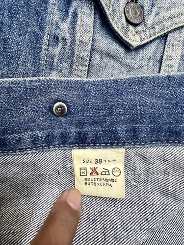 Vintage Big E Levi’s Type 3 71557-0206 Blue Trucker Denim Jacket Distressed - Picture 11 of 14