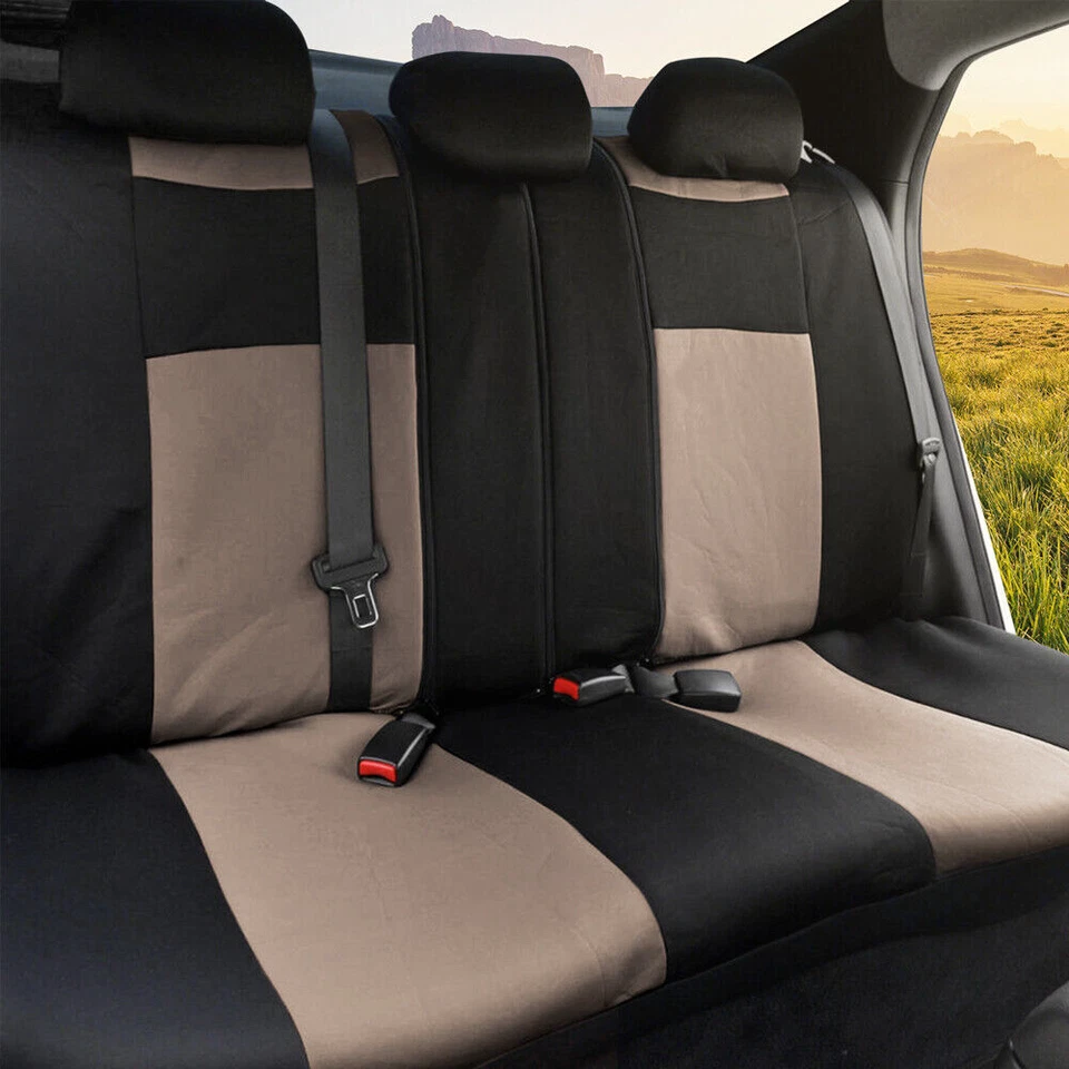 Juego completo de fundas de asiento de coche + alfombrilla de cuero PU + cubierta del volante Foto 3 de 4