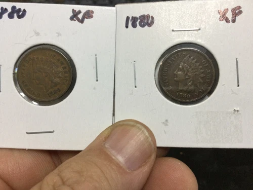 1880 Indian cent in extremely fine