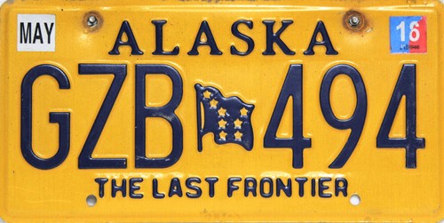 Alaska Bear Last Frontier / Standing Bear License Plate targa USA - Foto 12 di 26