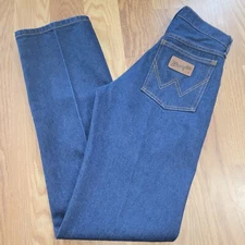 Vintage Wrangler Relaxed Straight High Rise Mom Jeans USA Made Dark 26X34 NWOT