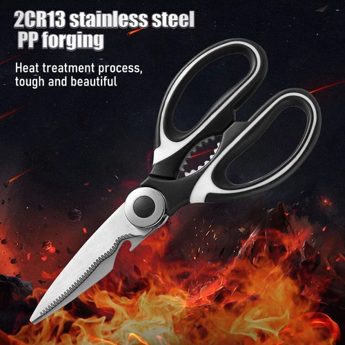 2 Stainless Steel Kitchen Shears Heavy Duty Scissors for Meat Fish Chicken Bones - Picture 2 of 13