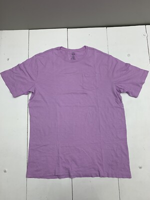 Yacht & Smith Mens Purple Short Sleeve Shirt Size XL