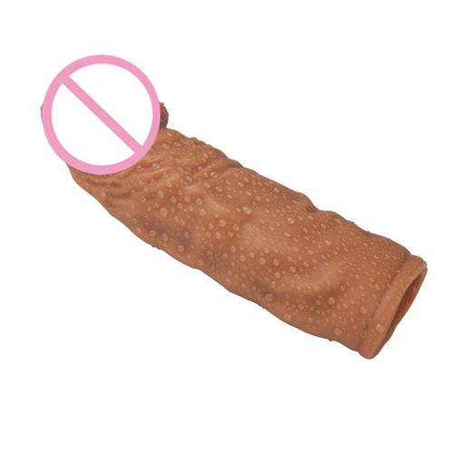 Mejor Silicona-Condón-Reutilizable-Realista-Extensor de Pene-Manga-Ampliador-Más Grande - Imagen 9 de 15