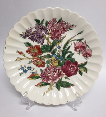 American Limoges Floral Dinner Plate Marked Charlotte ITC 9 3/8 