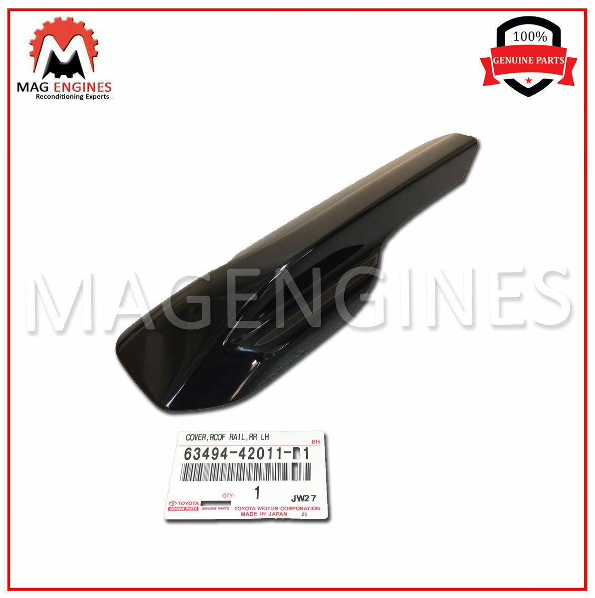 63494-42011-B1 GENUINE OEM REAR ROOF RACK LEG COVER, LEFT 