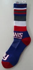 NEW YORK GIANTS - NFL - RAVE STRIPE CREW SOCK - FREE SHIPPING