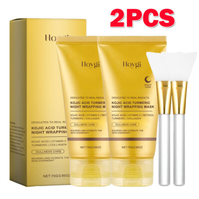 Kojic Acid Turmeric Night Wrapping Mask Overnight Peel Off Natural Facial Mask