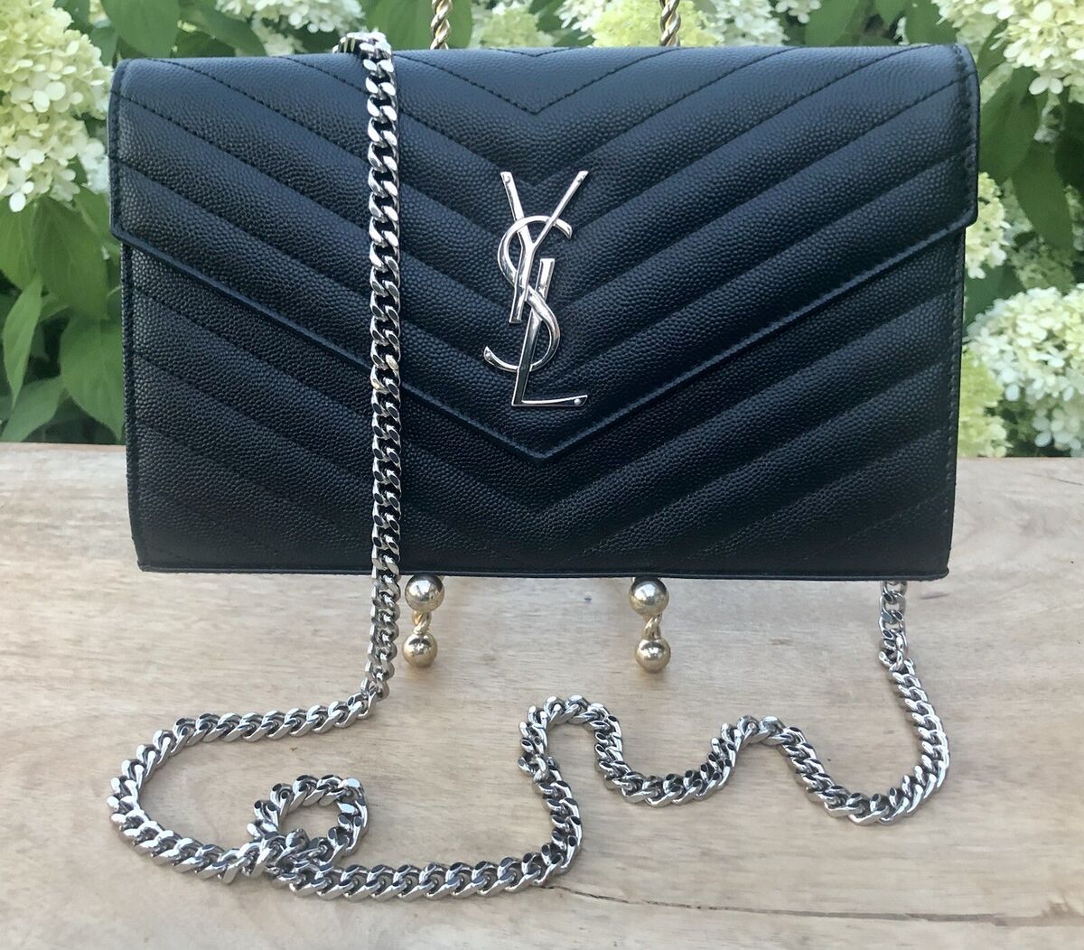 NEW! $1,790~ SAINT LAURENT Monogram Quilted Black Leather NEW! $1,790~ SAINT LAURENT Monogram Quilted Black Leather