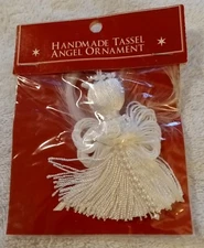 NIB Vintage 1994 C&F Enterprises XMAS Ornament HANDMADE TASSEL ANGEL