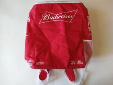 Budweiser This Bud'S For You Cooler Backpack Bag Red Summer Fun Good Condition