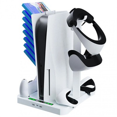 Ladestation mit Lüfterladegerät Headset Game Disk Rack für PS5 PS VR2 Lagerung