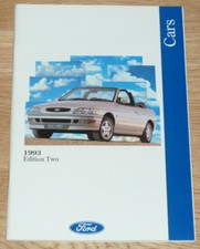 FORD CARS RANGE JUN SEP 1993 BROCHURE FIESTA ESCORT ORION MONDEO GRANADA SCORPIO