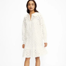 NWT Ted Baker Vanilya Frill Dress White UK 0 US 2