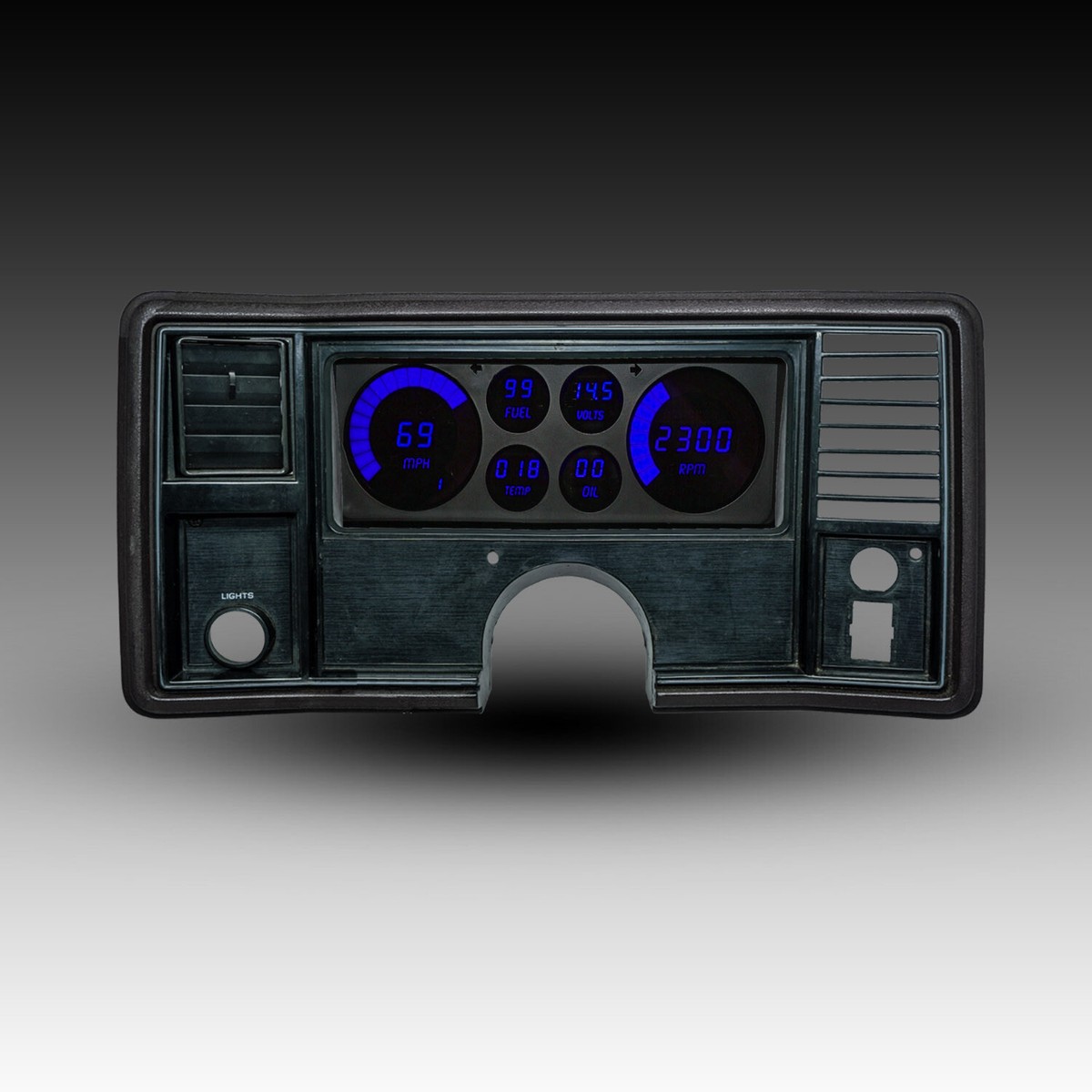 1978-1988 Monte Carlo Digital Dash Panel Blue LED Gauges