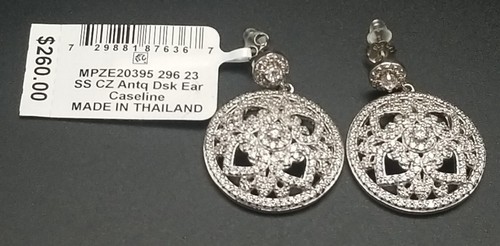 Pendientes de poscaída Giani Bernini de plata esterlina 925 círculo cúbico de circonia JLY24 - Imagen 2 de 7