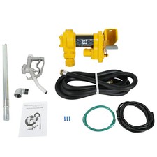 12V Fuel Transfer Pump 20GPM DC Gasoline for Gas Diesel Kerosene w/ Flow Meter