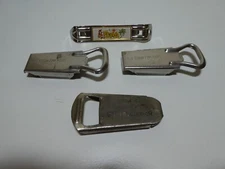  4  vintage bottle openers Malin & Co Ltd Christchurch NZ, Florida and 2 stainle