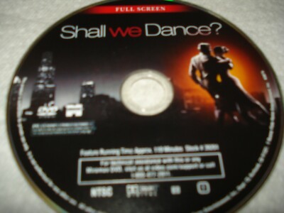 SHALL WE DANCE FULSCRN DVD DISC ONLY USED CLEANED TESTED FREESHIP NO TRACKING 