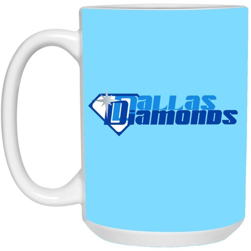Dallas Diamonds Mug 15 oz. Ceramic | WBL Women's Basketball Team - Picture 4 of 7