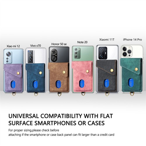 Universal Adhesive Pocket Stick On Wallet Card Holder Pouch Case for Cell Phone - Picture 2 of 56