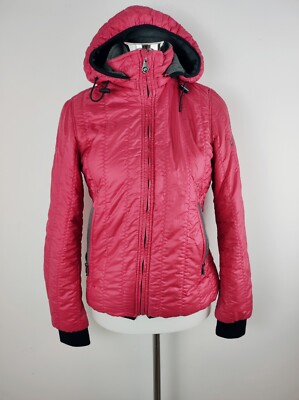 Pelle Pettersson Jacke Dame Steppjacke pink Taschen Kapuze gr. M