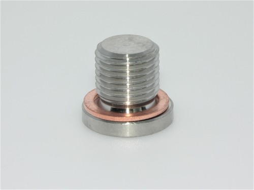 M12 x 1.25mm Oxygen O2 Lambda Sensor Blanking Bolt Plug Stainless Steel - Picture 2 of 2